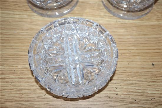 A pair of 19th century cut glass decanters and other cut glasswares